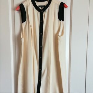 rag & bone Cream and Black Button-Down Midi Dress